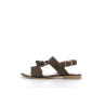 nu pied kaki en cuir