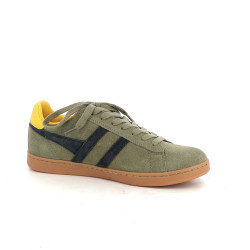 Baskets en cuir kaki Gola