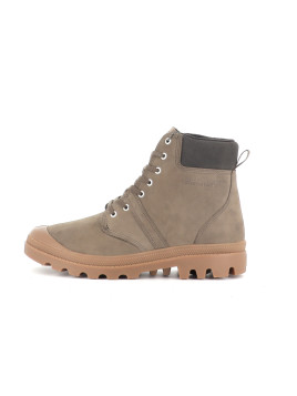 bottine kaki en cuir