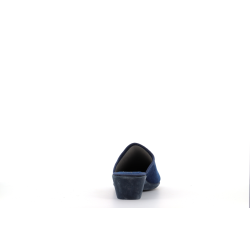 chausson ouvert a talon bleu