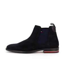 boots en cuir marine