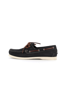 chaussure bateau en cuir marine
