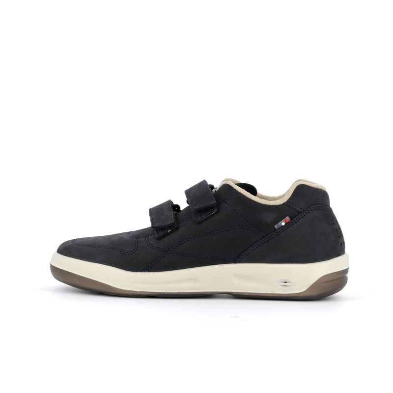 basket marine a scratch en cuir