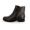 Bottines olives en cuir