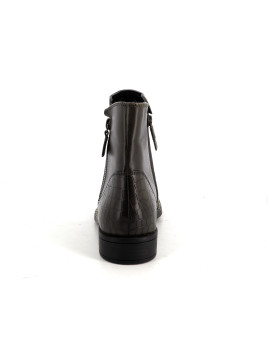 Bottines olives en cuir