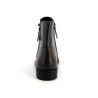 Bottines olives en cuir