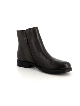 Bottines olives en cuir