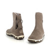 Chaussures montantes en cuir taupe TBS