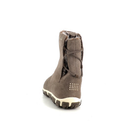 Chaussures montantes en cuir taupe TBS