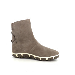 Chaussures montantes en cuir taupe TBS