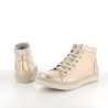 Baskets montantes en cuir verniquel platino Chacal