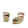 Nu peids en cuir vert Coco & Abricot