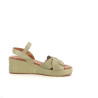 Nu peids en cuir vert Coco & Abricot