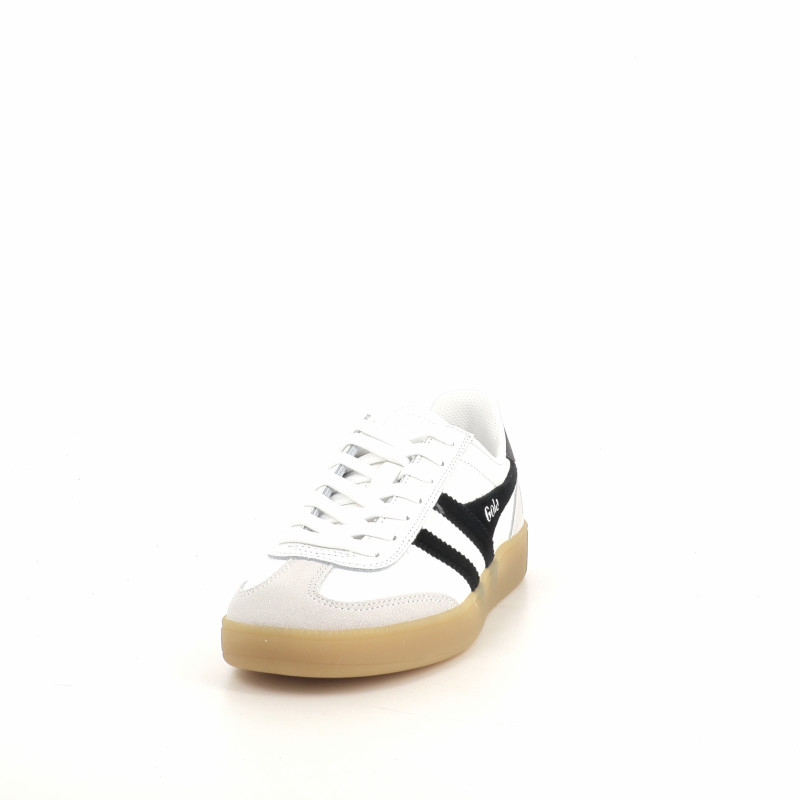 Baskets En Cuir Noir Et Blanc Gola