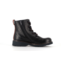 bottine noir en cuir