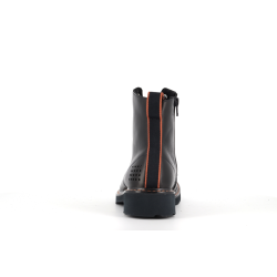 bottine noir en cuir