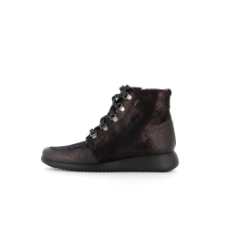 botillon noir en cuir