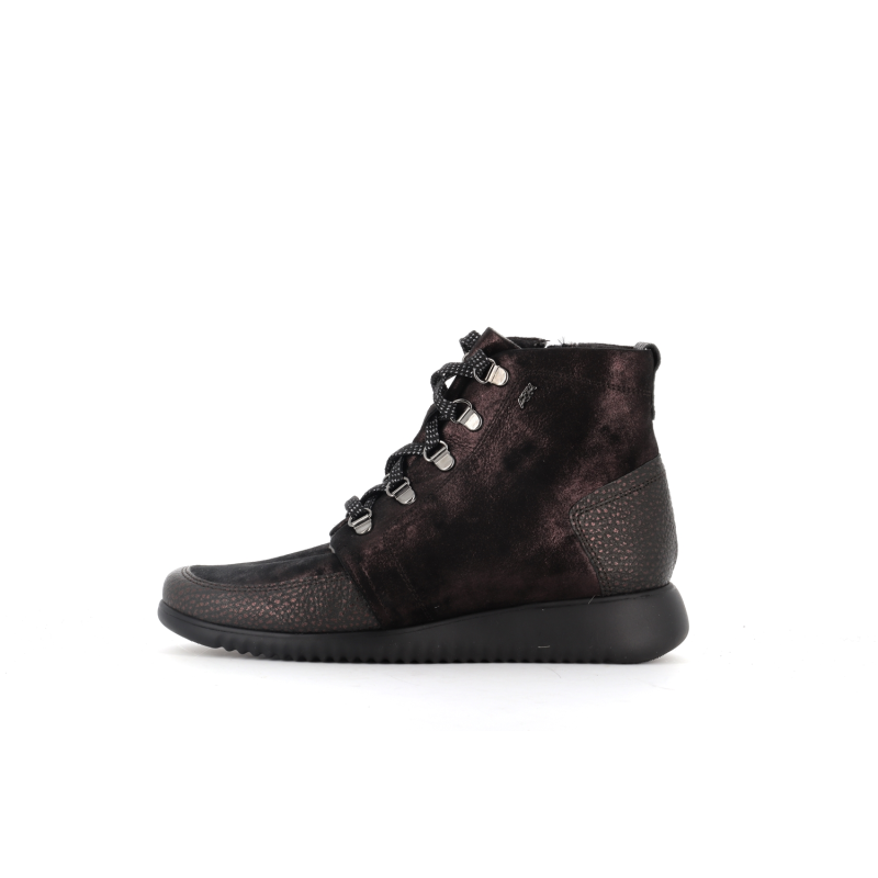 botillon noir en cuir