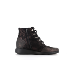 botillon noir en cuir