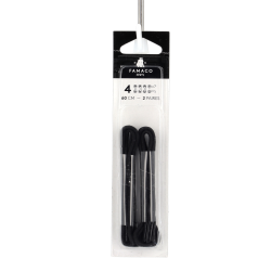 lacet rond fin 60 cm noir