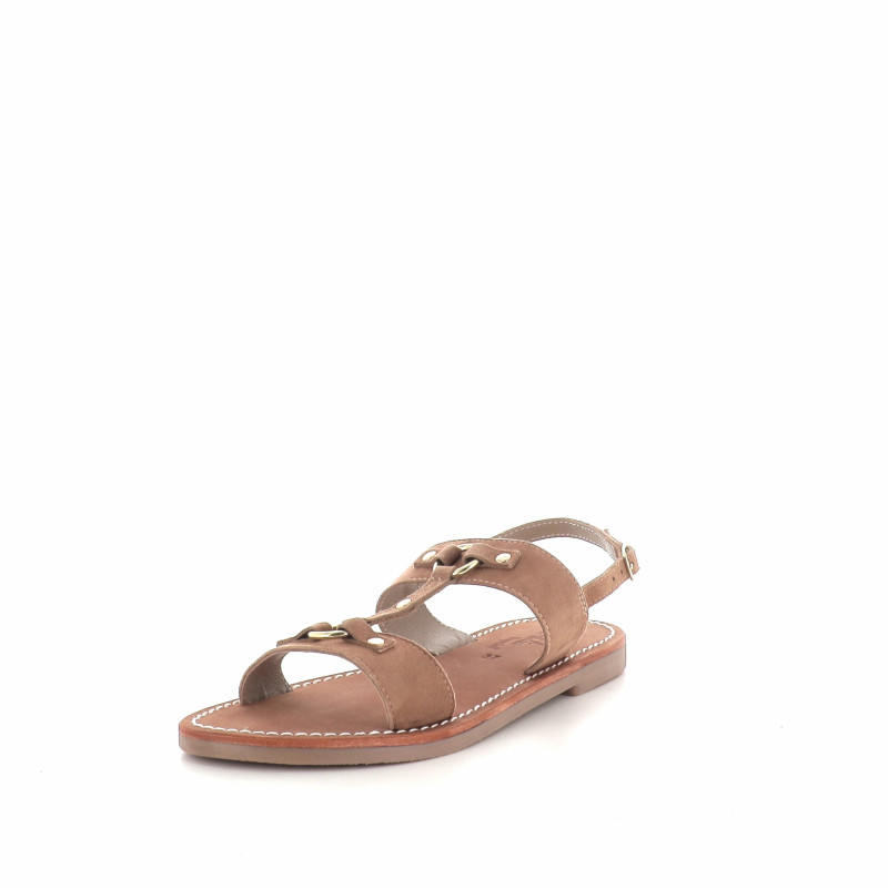 Nu-pieds beige suede