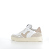 Baskets blanches et beige