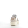 Baskets blanches et beige