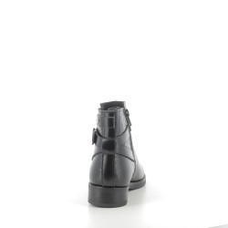 Bottines noires Croco