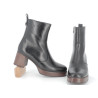 Bottine noir en cuir