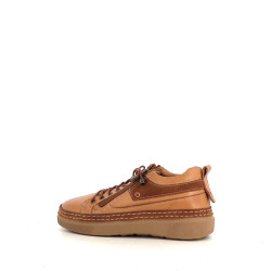 Baskets Basses Marron en Cuir