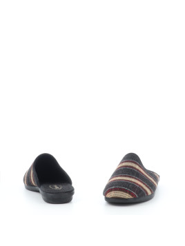 Pantoufles grises en textile