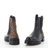 Boots noires léopard
