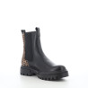 Boots noires léopard