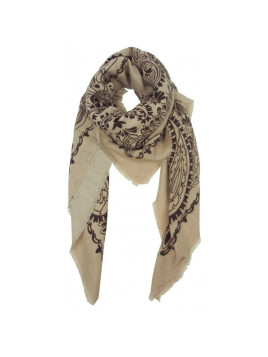 Foulard acrylique beige