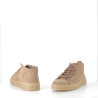 Baskets Montantes en Cuir Camel