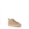 Baskets Montantes en Cuir Camel