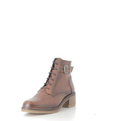Bottines marron en cuir