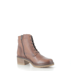 Bottines marron en cuir