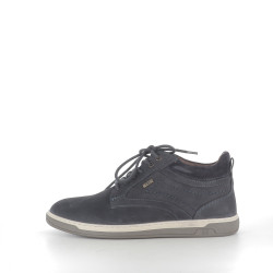 Baskets Hautes en Cuir Bleu Marine