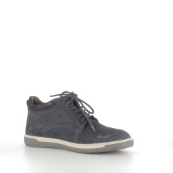 Baskets Hautes en Cuir Bleu Marine