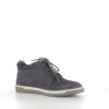 Baskets Hautes en Cuir Bleu Marine