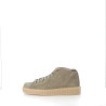 Baskets Montantes en Cuir Vert Kaki