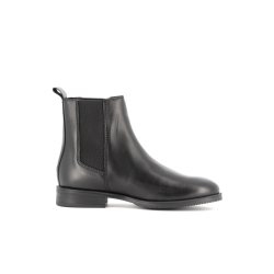 Bottine noir en cuir