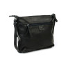Sac à Bandoulière Grand Format en Cuir Noir Bear