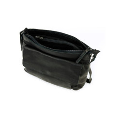 Sac à Bandoulière Grand Format en Cuir Noir Bear