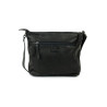 Sac à Bandoulière Grand Format en Cuir Noir Bear