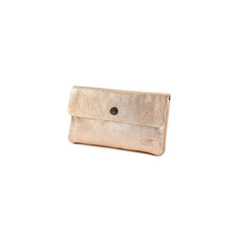 Porte-cartes en cuir rose