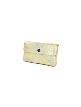 Portefeuille or en cuir