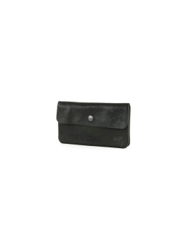 Portefeuille noir en cuir