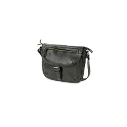 Sac en cuir noir Mattea